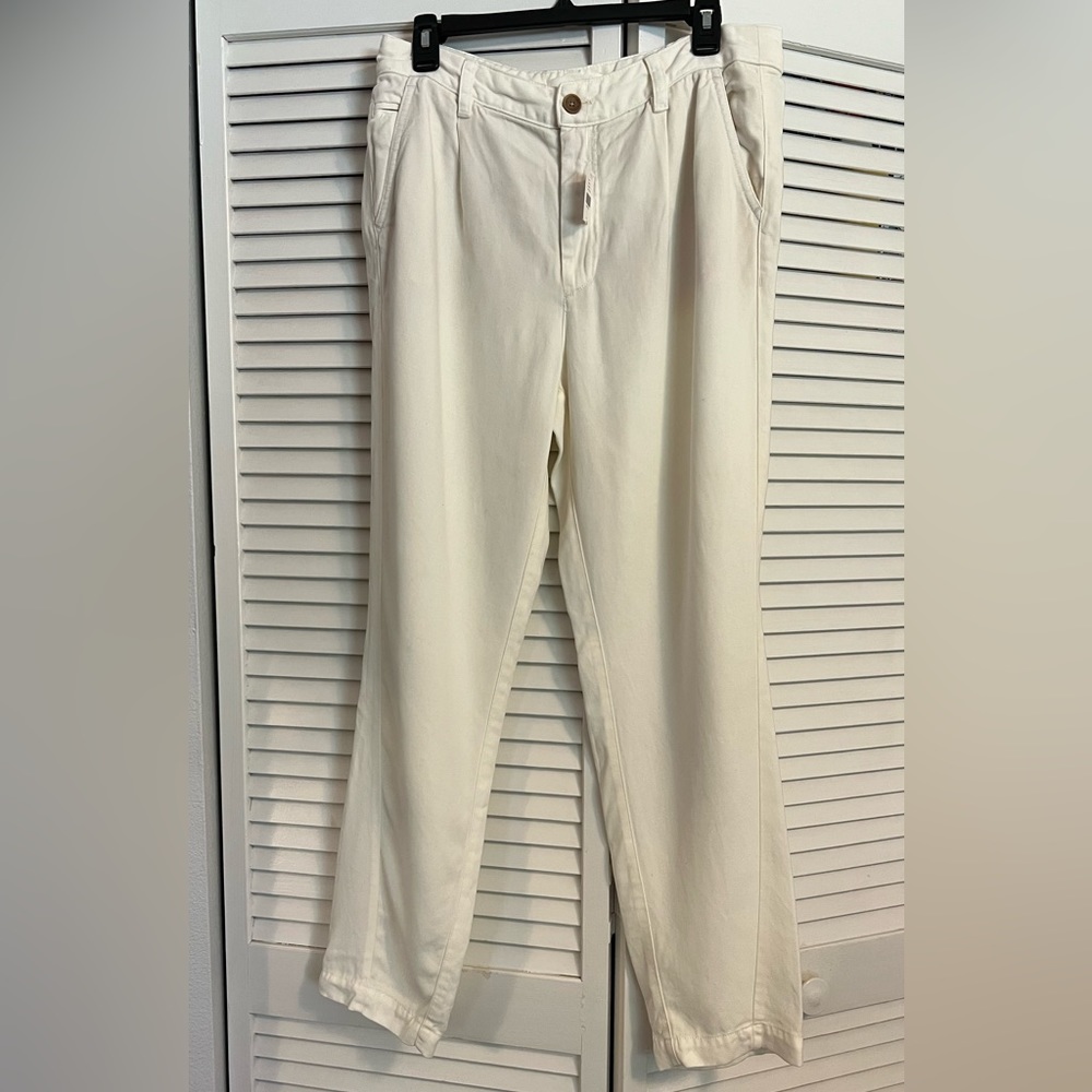 Anthropologie, Women's Ivory Scout Tapered Slim Pants, Size 30 (10 US), NWT